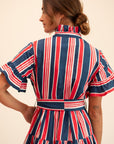 MILLE Clothing Violetta Dress in Sailing Stripe