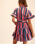 MILLE Clothing Violetta Dress in Sailing Stripe