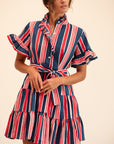 MILLE Clothing Violetta Dress in Sailing Stripe