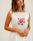 MILLE Clothing Vivi Dress in Rose Cross Stitch