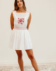 MILLE Clothing Vivi Dress in Rose Cross Stitch