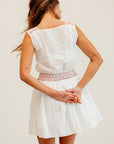MILLE Clothing Vivi Dress in Rose Cross Stitch