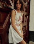 MILLE Clothing Vivi Dress in Rose Cross Stitch
