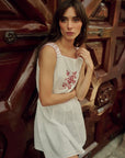 MILLE Clothing Vivi Dress in Rose Cross Stitch