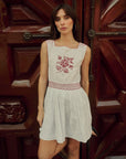 MILLE Clothing Vivi Dress in Rose Cross Stitch