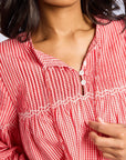 MILLE Clothing Vivienne Top in Red Gingham