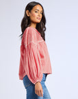 MILLE Clothing Vivienne Top in Red Gingham