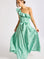 MILLE Clothing Yvonne Dress in Green & Blue Ikat