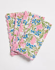 MILLE Home & Garden Scalloped Dinner Napkins, Set of 4