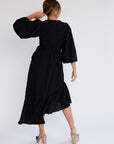 MILLE Clothing Adela Dress in Black Georgette