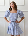MILLE Clothing Anais Dress in Blue Stripe