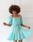 MILLE Clothing Anais Dress in Green Stripe