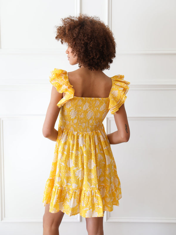 Bea Dress in Yellow Zinnia — view 4