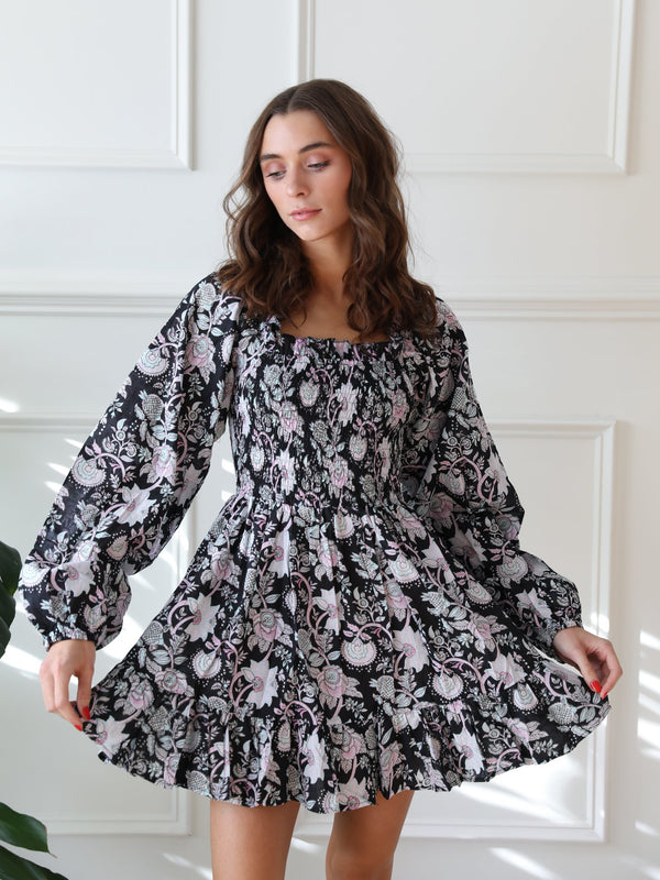 Calista Dress in Tropical Night — view 8