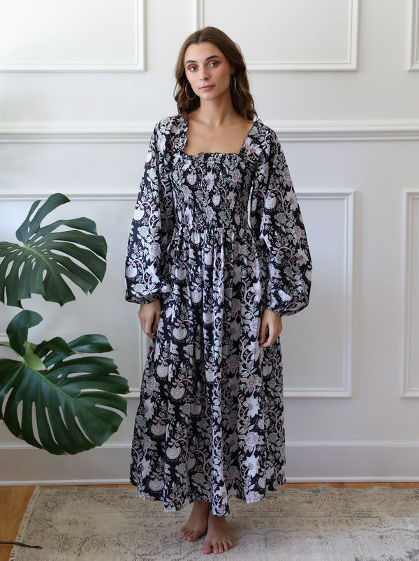 Catherine Dress in Tropical Night — view 1