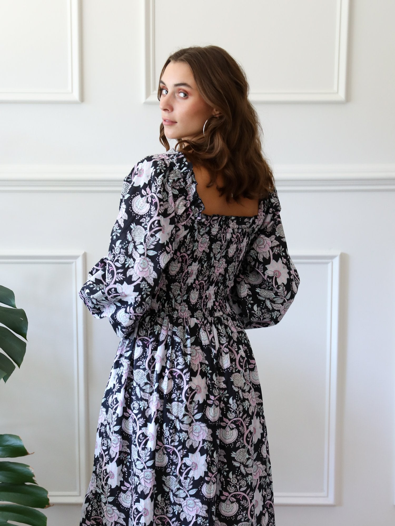Catherine Dress in Tropical Night – MILLE
