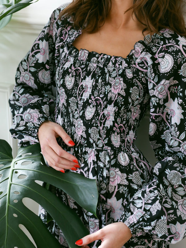 Catherine Dress in Tropical Night — view 4