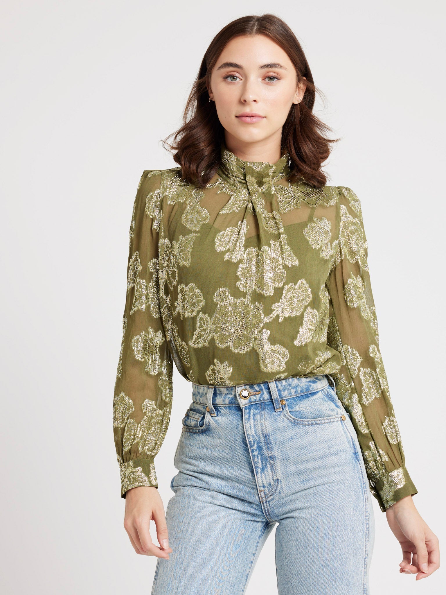 Charlotte Top in Gold Leaf