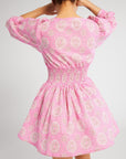MILLE Clothing Claudia Dress in Pink Daisy