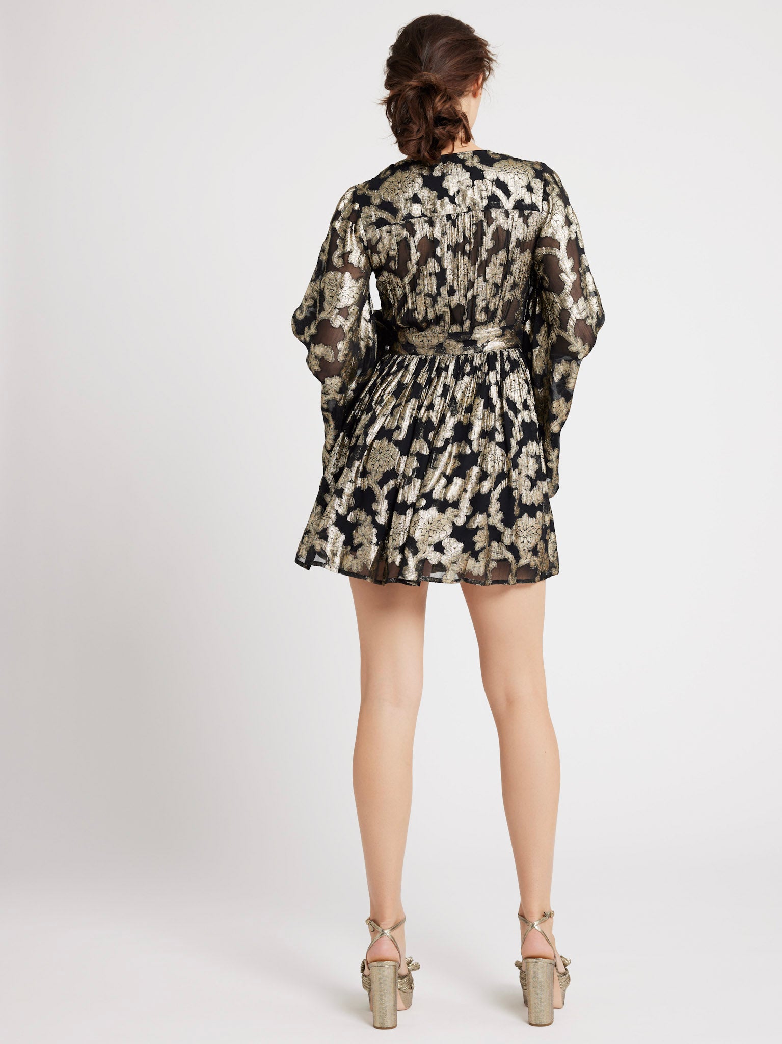 MILLE Clothing Goldie Dress in Metallic Jacquard