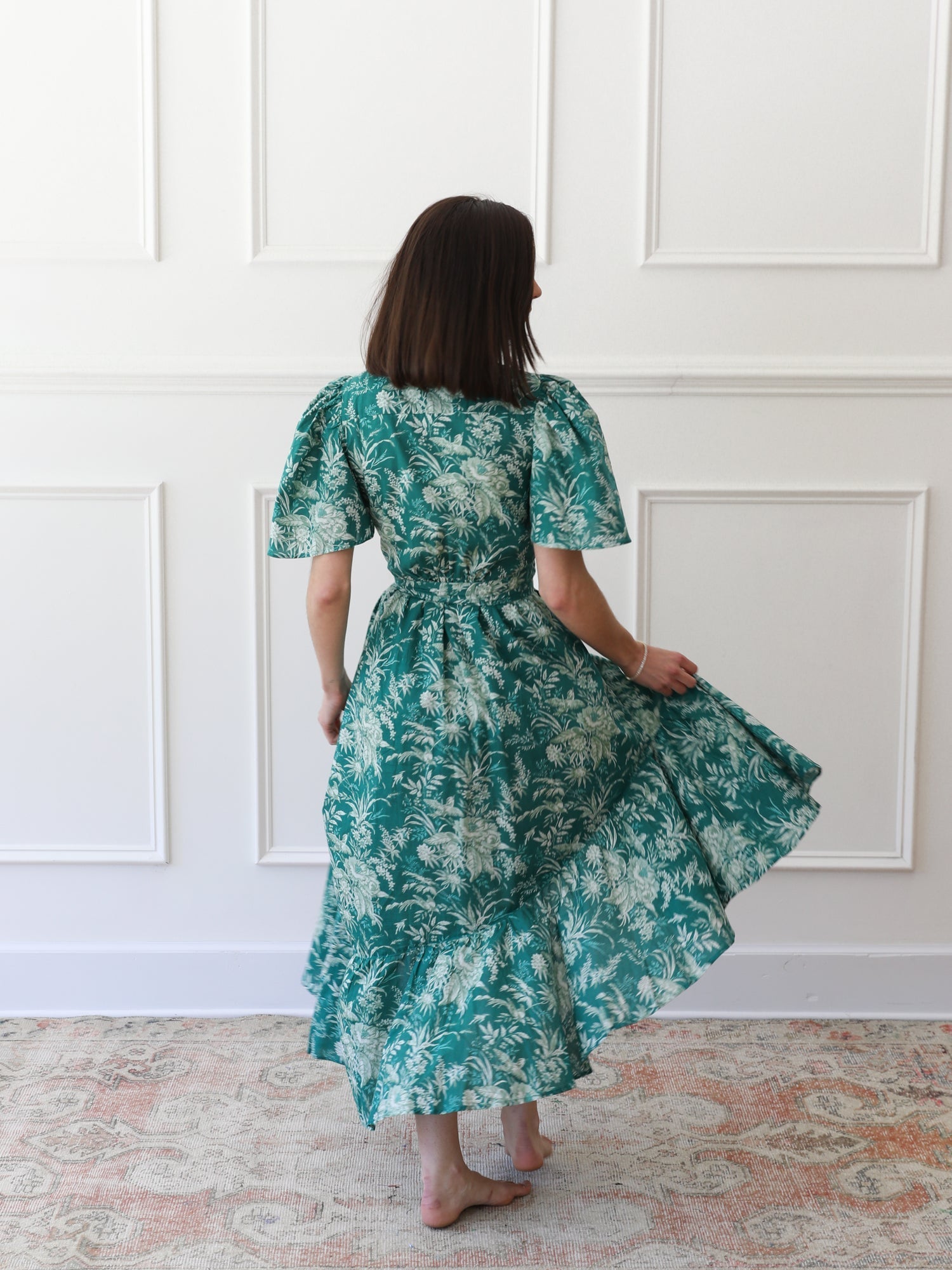MILLE Clothing Helena Dress in Jade Paradise