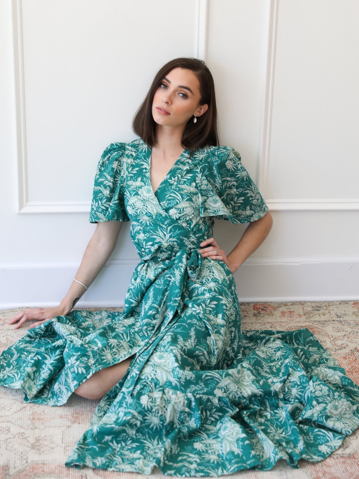 MILLE Clothing Helena Dress in Jade Paradise