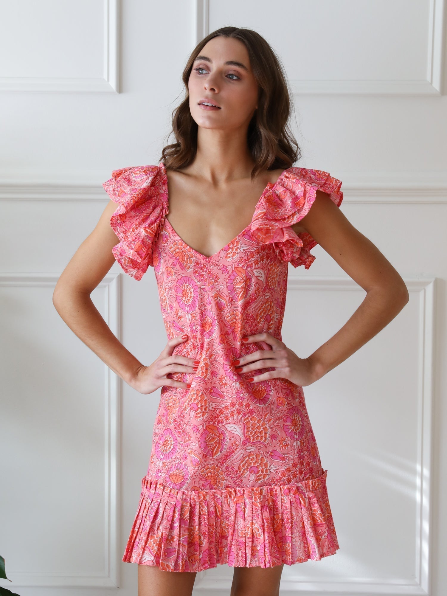 MILLE Clothing Ingrid Dress in Pink Carnation