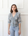 MILLE Clothing Isabella Top in Blue Mist