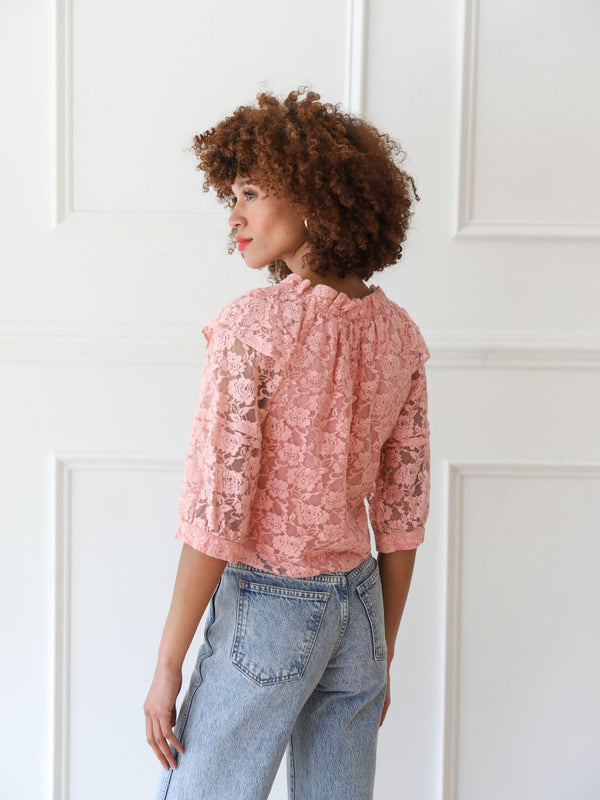 Isabella Top in Blush Lace — view 4