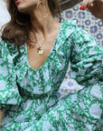 MILLE Clothing June Dress in Green Zinnia