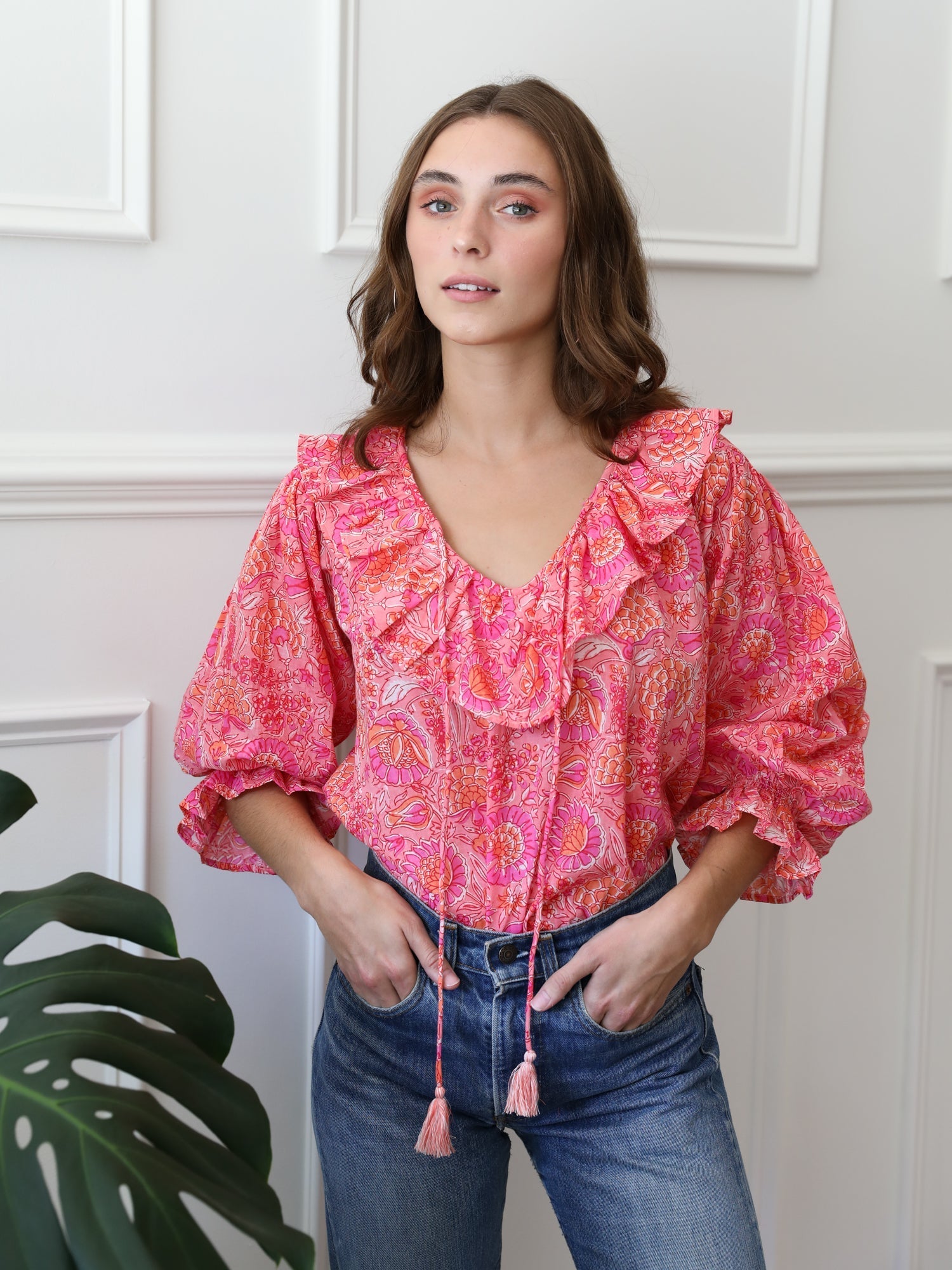 MILLE Clothing May Top in Pink Carnation