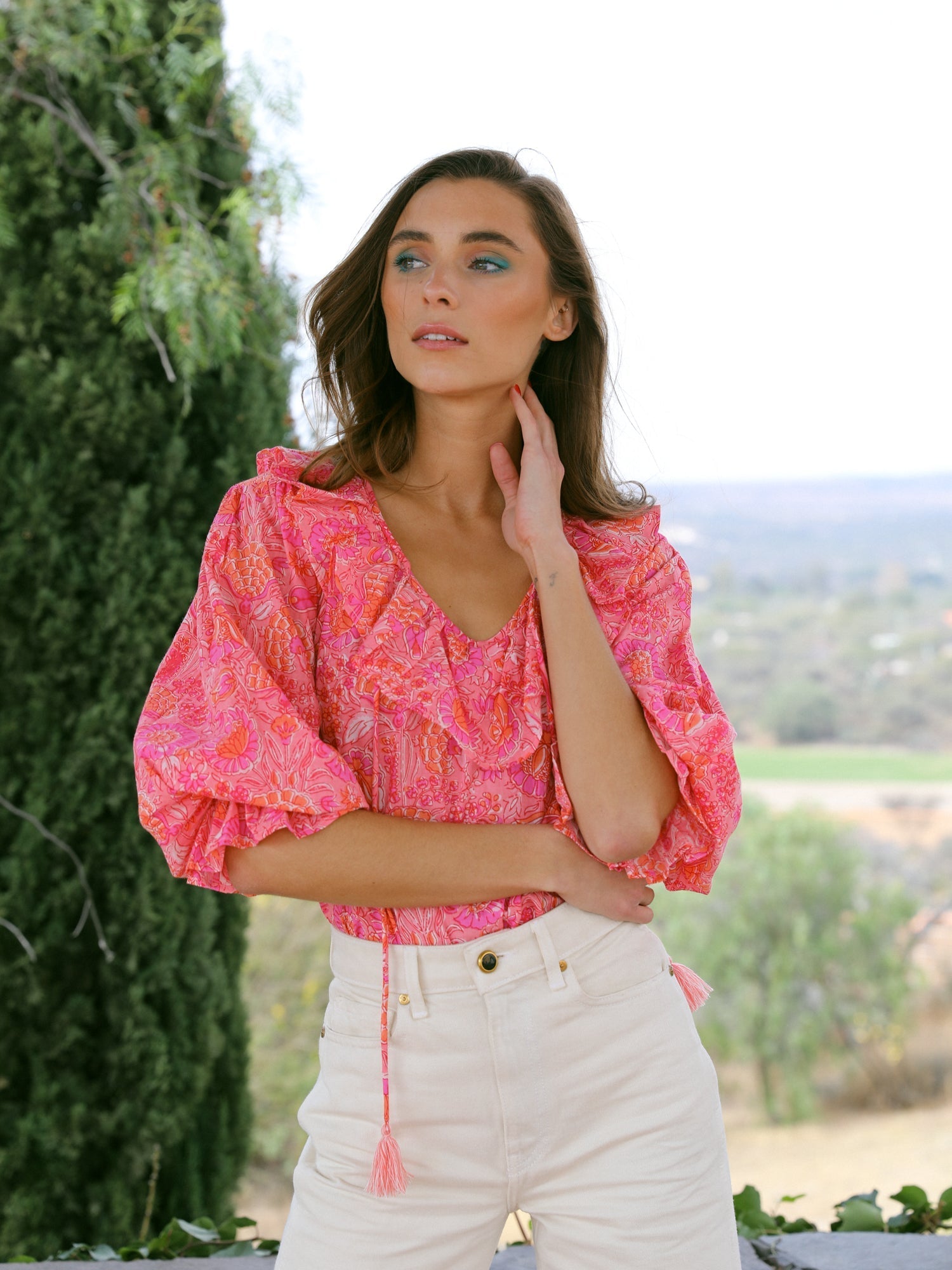 MILLE Clothing May Top in Pink Carnation