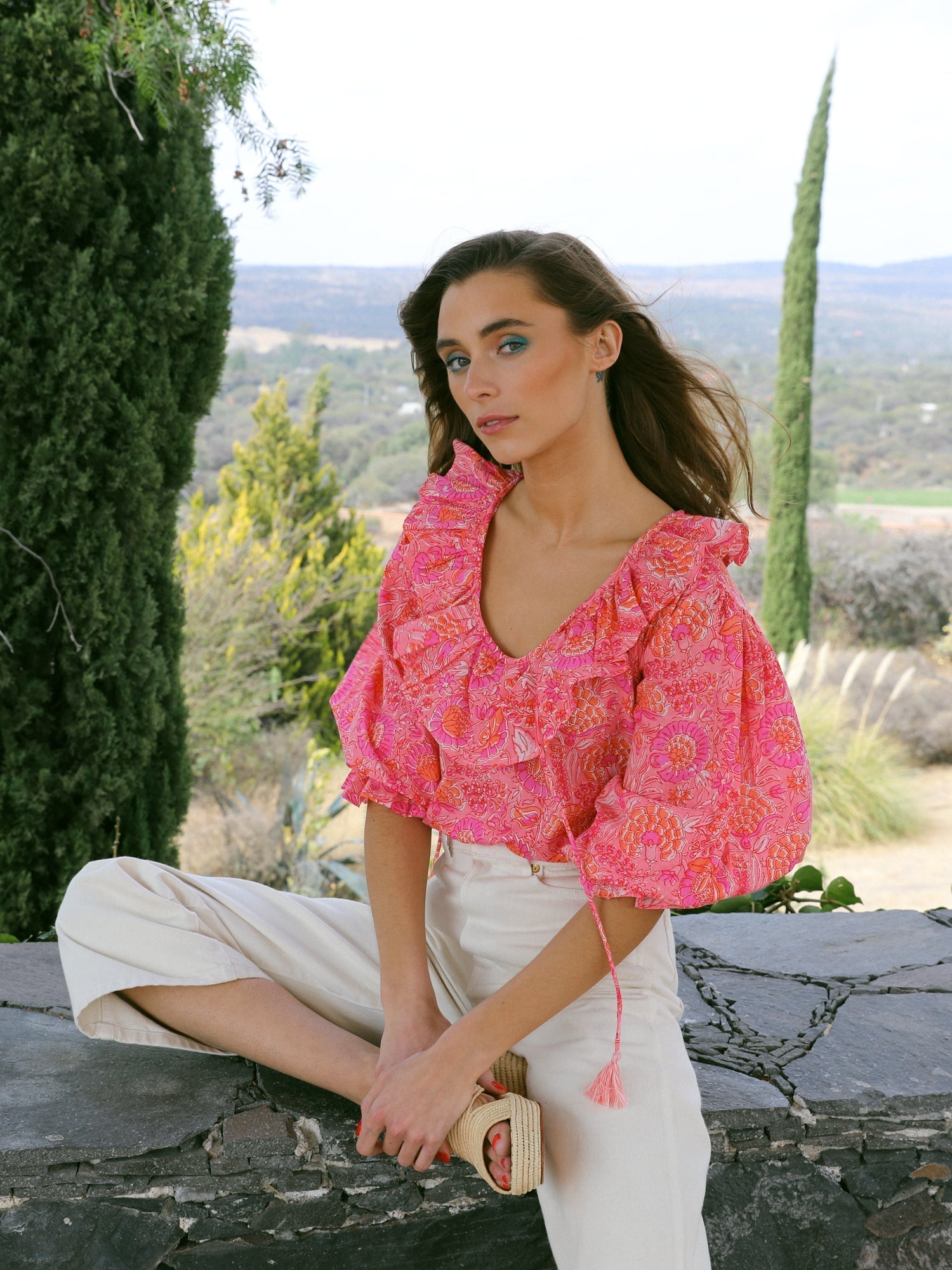 MILLE Clothing May Top in Pink Carnation