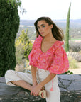 MILLE Clothing May Top in Pink Carnation