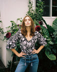 MILLE Clothing May Top in Tropical Night