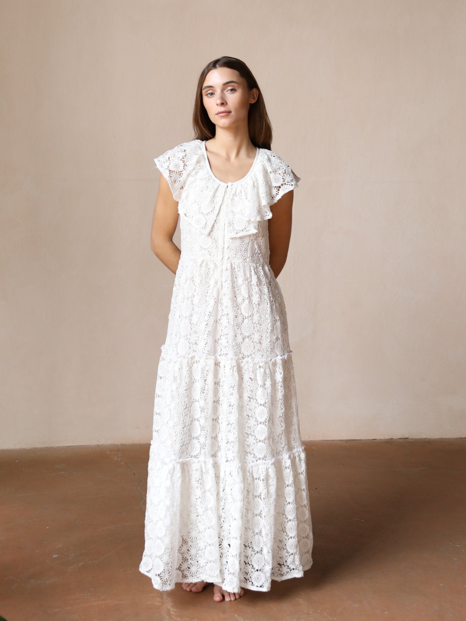 MILLE Clothing Mira Dress in Pearl Lace