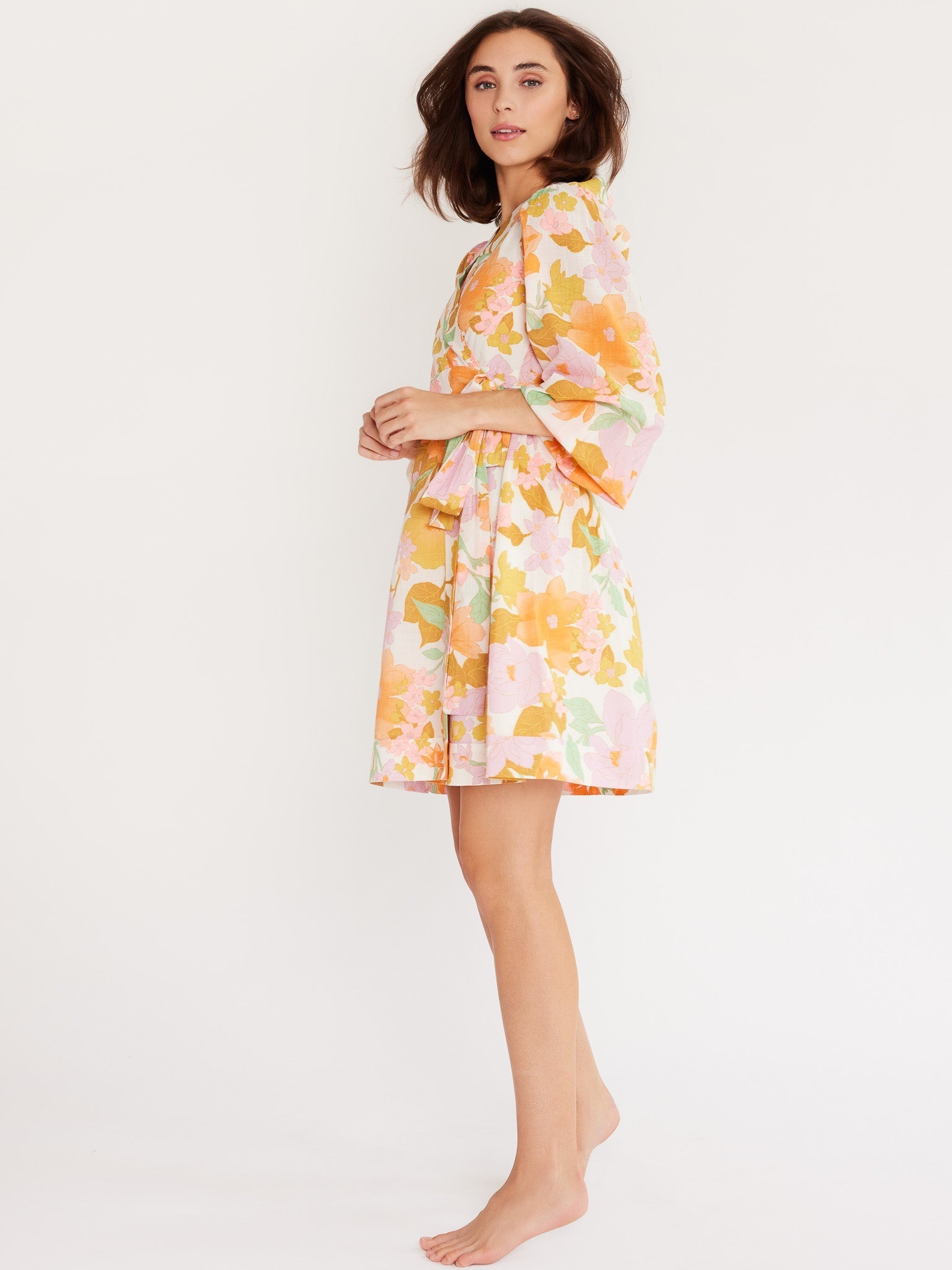 Mille | Women's | Nan Wrap Dress in Retro Floral S