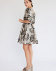 MILLE Clothing Nina Dress in Black Brocade