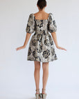 MILLE Clothing Nina Dress in Black Brocade