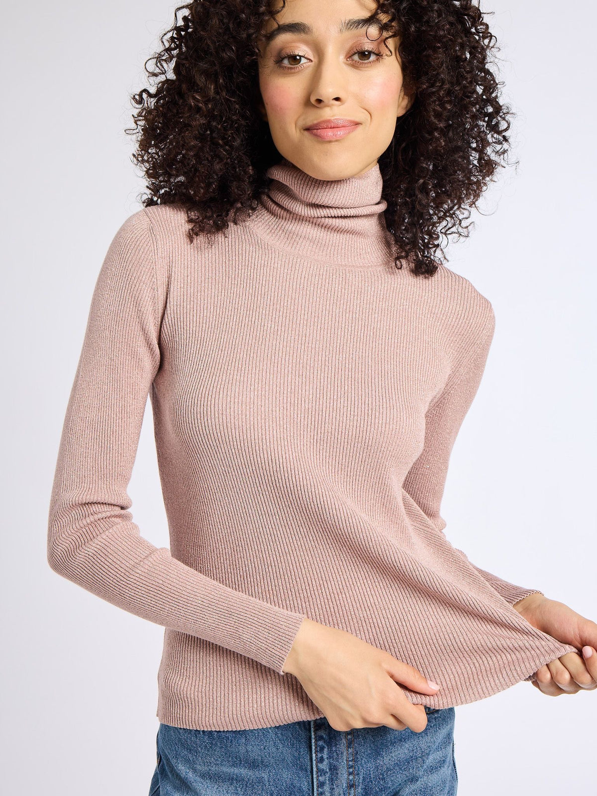 Briar Turtleneck in Dusty Rose