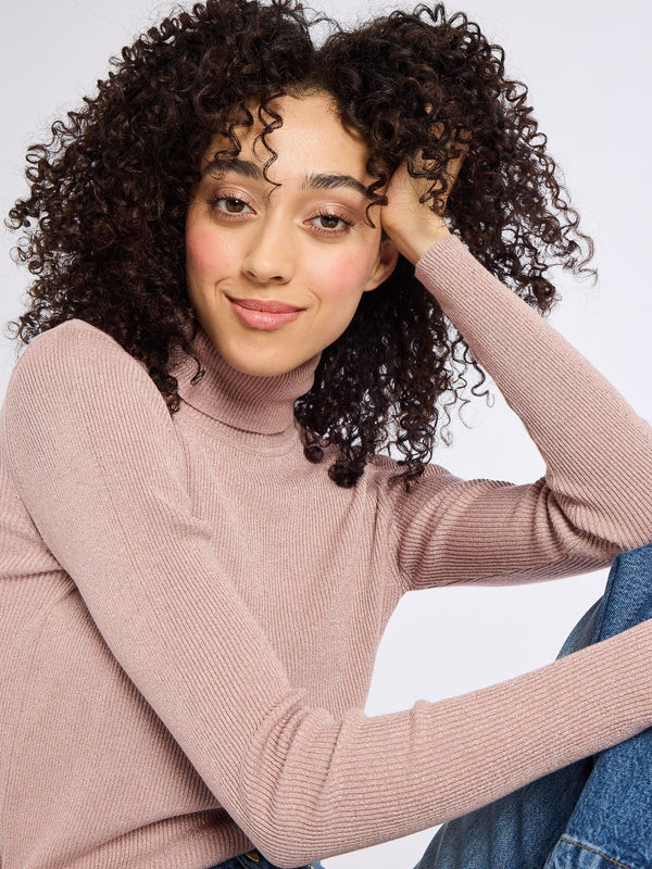 Briar Turtleneck in Dusty Rose — view 4