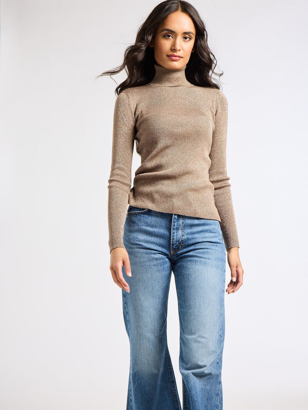 Briar Turtleneck in Mink — view 2