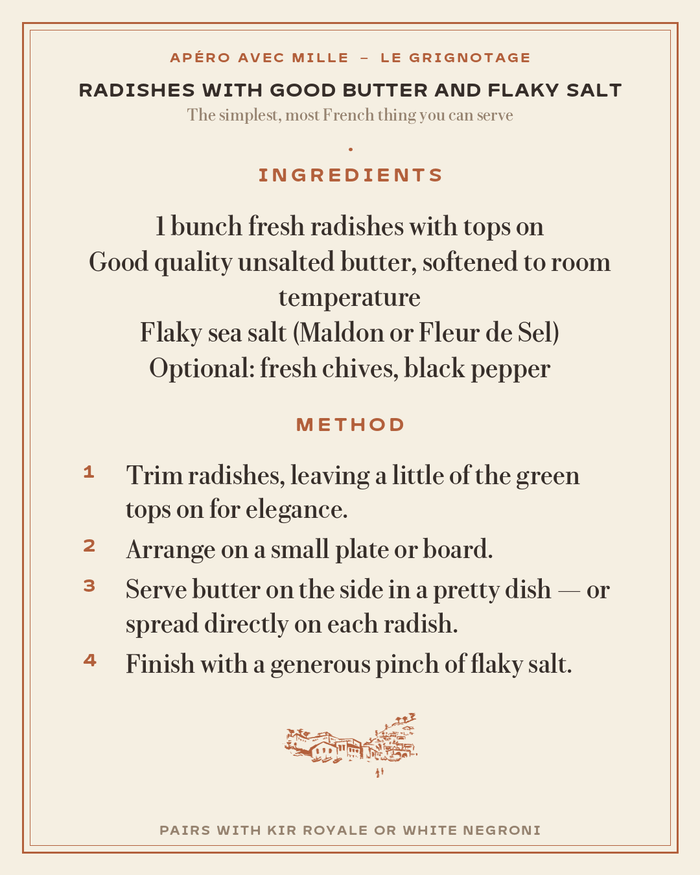 Radishes with good butter