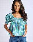 Caro Top in Printemps Stripe