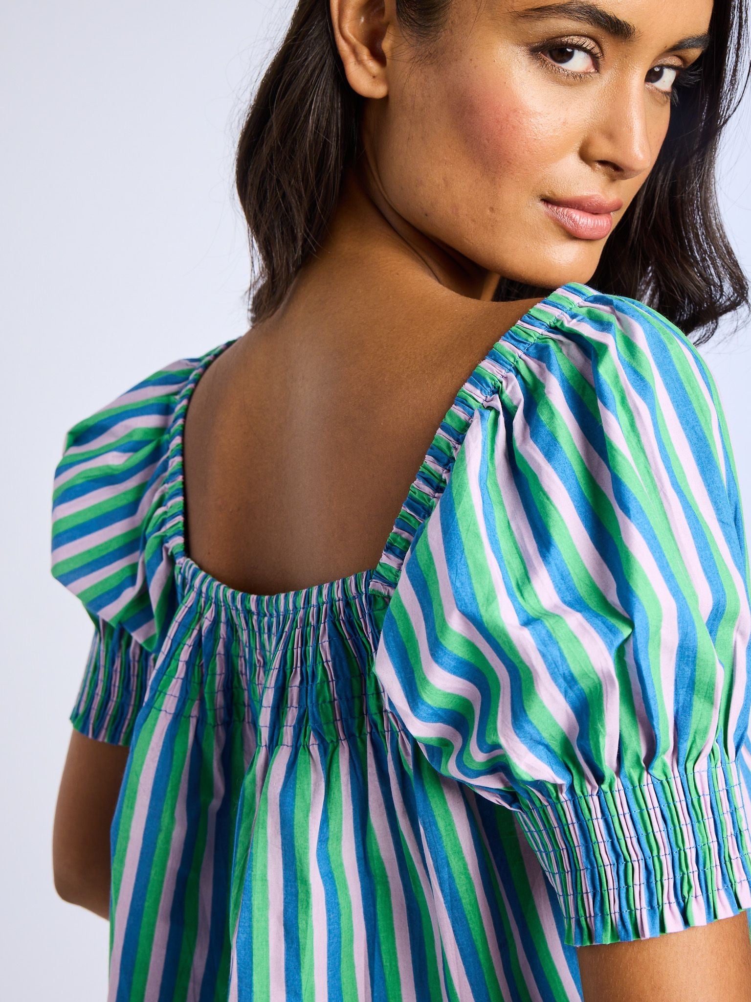 Caro Top in Printemps Stripe