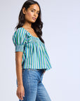 Caro Top in Printemps Stripe