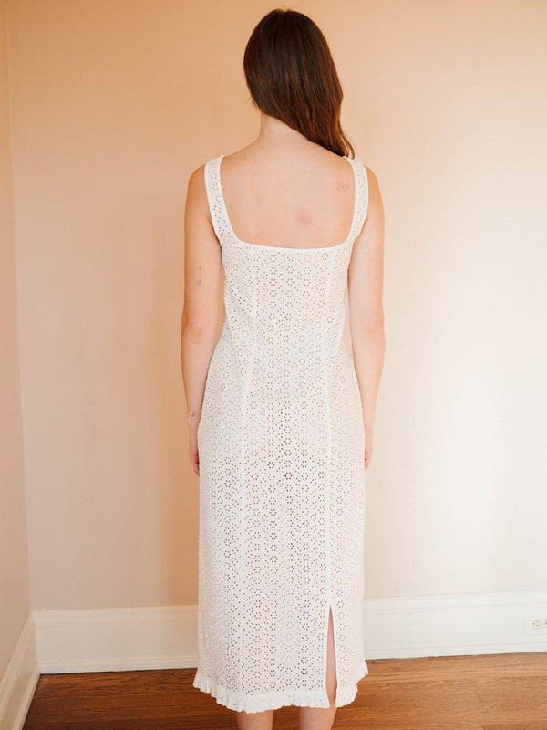 Celeste Dress in Ivory Eyelet — view 6