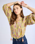 Charlie Top in Citron Floral