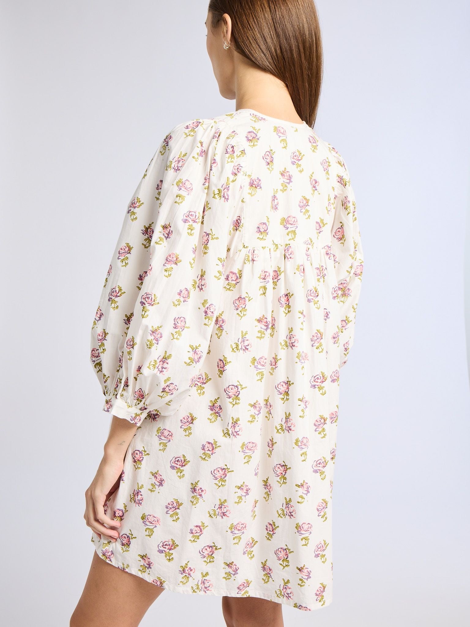 Daisy Dress in Rose Block Print