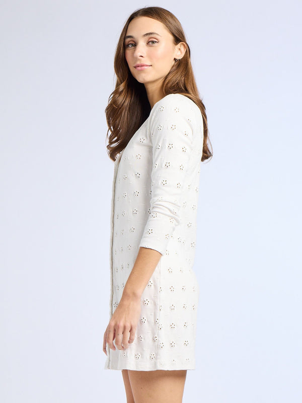 Dana Dress in White Eyelet — view 11